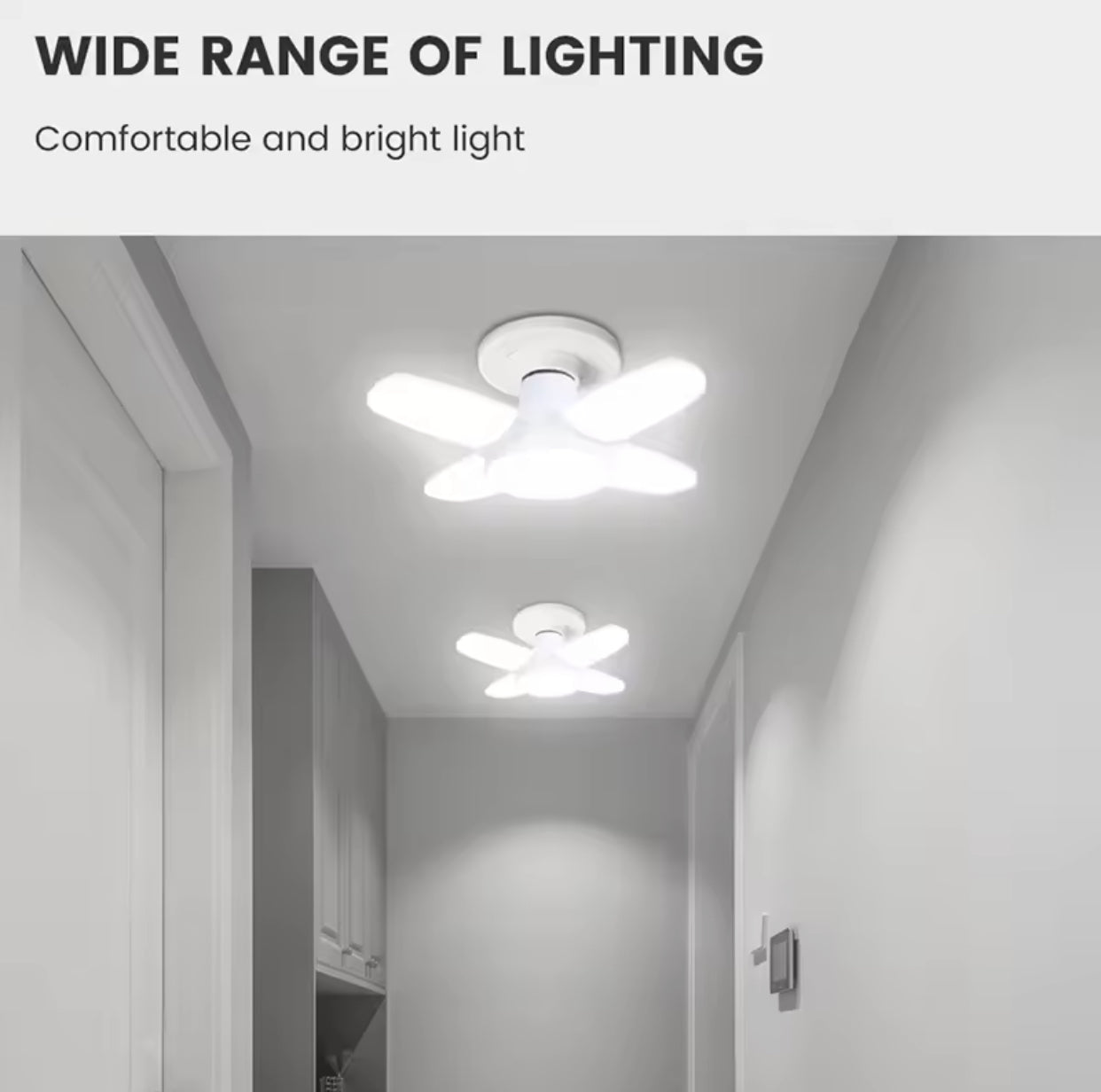 E27 Foldable 28W LED Bulb (6500K, AC 220V/110V, White Light)