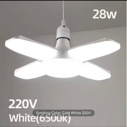 E27 Foldable 28W LED Bulb (6500K, AC 220V/110V, White Light)