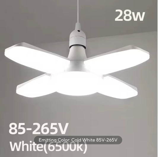 E27 Foldable 28W LED Bulb (6500K, AC 220V/110V, White Light)