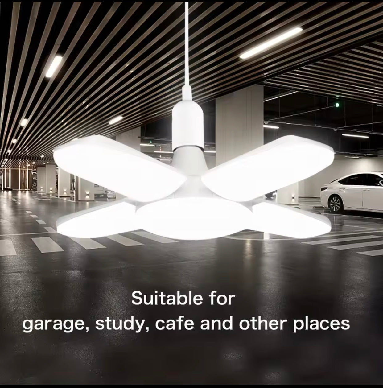 E27 Foldable 28W LED Bulb (6500K, AC 220V/110V, White Light)